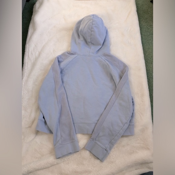 Adidas Cropped Light Blue Hoodie - Picture 15 of 15